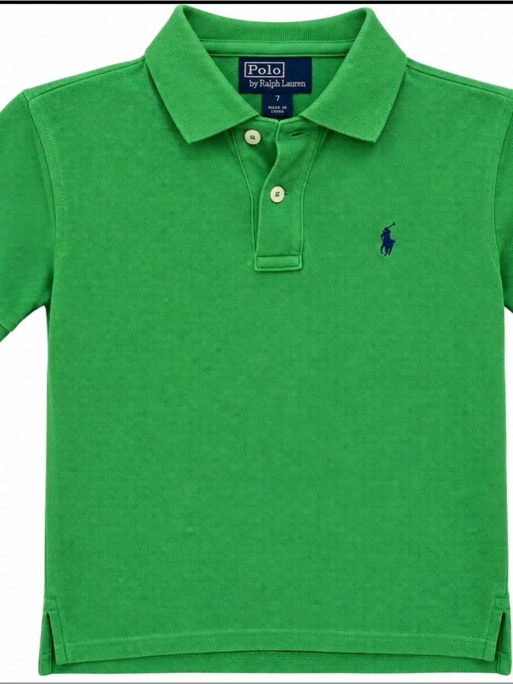Ralph Lauren Kids Kelly Green Polo with Navy Pony